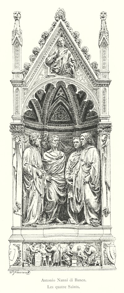 Antonio Nanni di Banco, Les quatre Saints (gravure) - Italian School