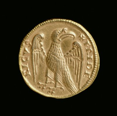 Augustalis de Frédéric II (1198-1250), Royaume de Sicile et Italie du Sud, Monnaie de Messine, 1231-50 (revers) - Italian School