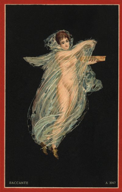 Baccante (colour litho) - Italian School