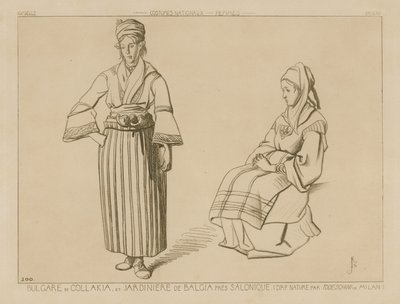 Collakia bulgare et planteur de Balga près de Salonique - Italian School