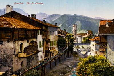 Cavalese, Val di Fiemme, carte postale, Trentin-Haut-Adige, Italie, XXe siècle - Italian School