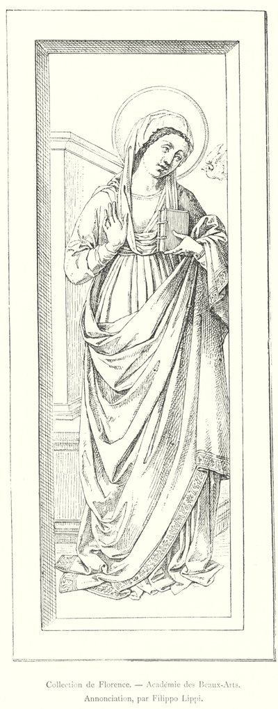 Collection de Florence, Académie des Beaux-Arts, Annonciation, par Filippo Lippi - Italian School