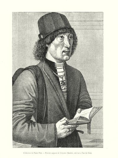 Collection du Palais Pitti, Portrait supposé de Giovanni Bandini, attribué à Van der Goes - Italian School