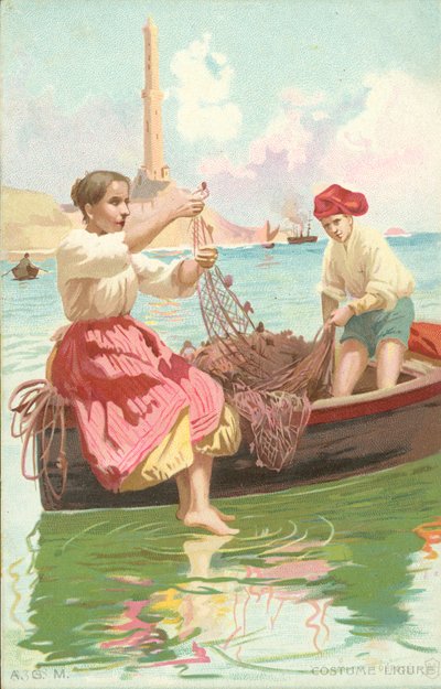 Costume Ligure (chromolitho) - Italian School