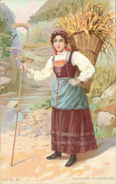 Costume valsesien (chromolitho) - Italian School