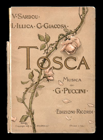 Couverture, Libretto de Tosca, Édition Ricordi, Italie - Italian School