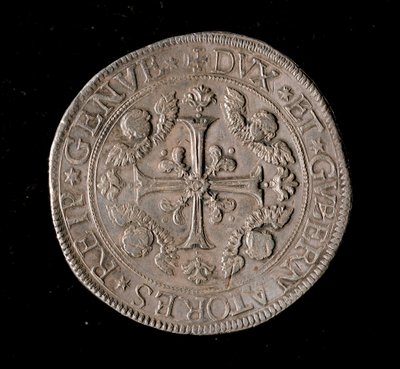 Monnaie de la République de Gênes : pièce de cinq écus en argent. 1693. Avers - Italian School