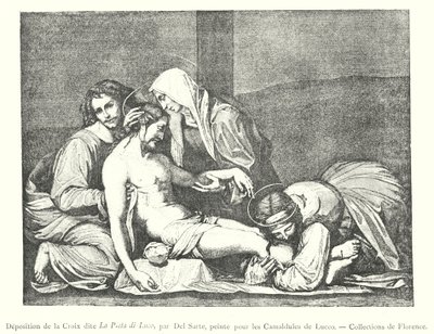 Déposition de la Croix dite La Pietà di Luco, par Del Sarto, peinte pour les Camaldules de Lucco, Collections de Florence - Italian School