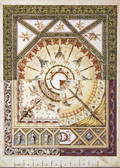 Conception pour un plafond néoclassique alternatif, vers 1790 - Italian School