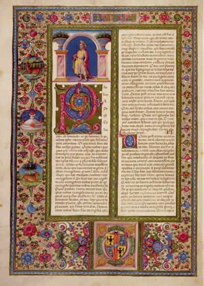 Lettre de Saint Paul à Cortina, de la Bible de Borso d