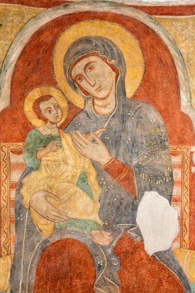 Fresque de la Vierge Marie - Italian School
