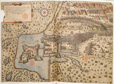 Vue générale de la bataille de Szigetvar, 1566 - Italian School