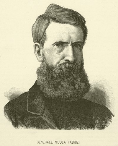 Général Nicola Fabrizi (gravure) - Italian School