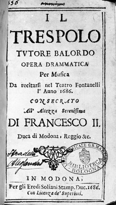 Il trespolo tutore balordo partition pour l