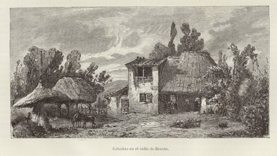 Italie - Cottages dans la vallée de la rivière Brenta - Italian School