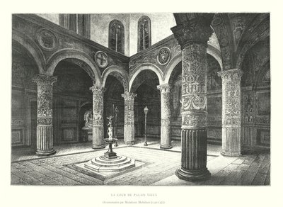 La Cour du Palais Vieux, Ornementation par Michelozzo Michelozzi - Italian School