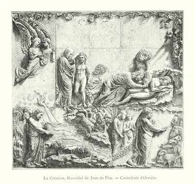 La Création, Bas-relief de Jean de Pise, Cathédrale d