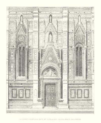 La Porte Canoniale, Côté du Campanile, Sainte-Marie-des-Fleurs - Italian School