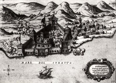 Carte des Dardanelles, une conquête vénitienne et bastion contre les Turcs - Italian School