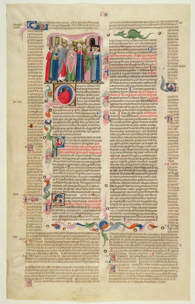 Marlay Cutting IT.7: Feuille avec miniature du Décret de Gratien montrant le cas de l