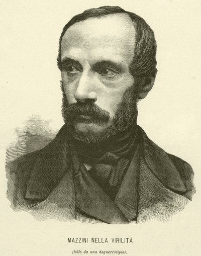 Mazzini Nella Virilita (gravure) - Italian School