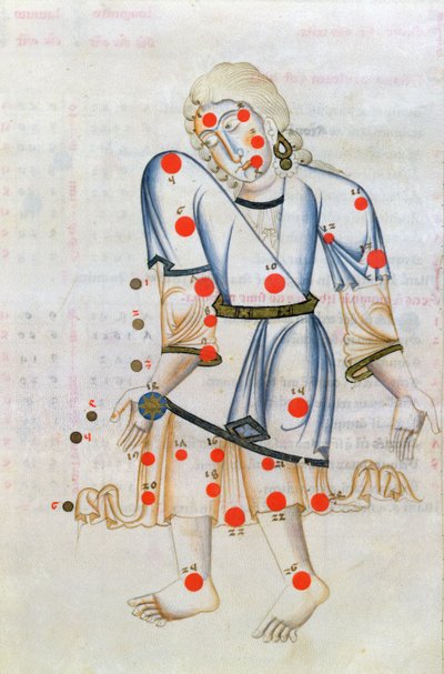 La Constellation de la Vierge, du Liber de stellis fixarum, une traduction latine du Livre des étoiles fixes par Abr ar-Rahman Al Sufi - Italian School