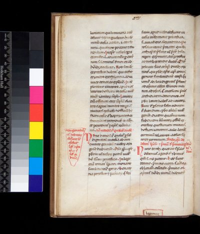 Ms 165. Johannes Belethus, Summa de ecclesiasticis officiis, f.13v. Exemple d