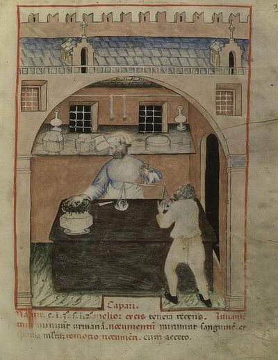 Nouv Acq Lat 1673 fol.39 Un vendeur de viande séchée, du 