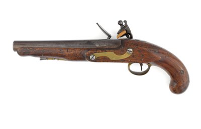 Pistolet à silex modèle 1796 pour dragons lourds, variation avec tuyau de baguette et serrure modèle Ordnance, vers 1800 - Italian School