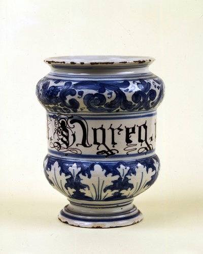 Vase de pharmacie : albarella. Musée des Sciences et de la Technologie, Milan - Italian School