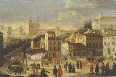 Piazza di Spagna et Trinità dei Monti - Italian School