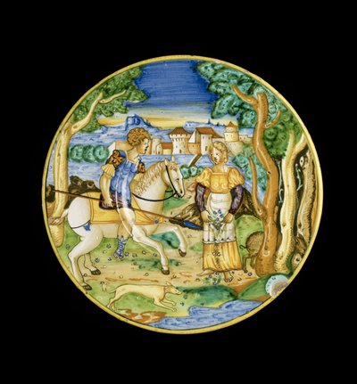Assiette avec Picus et Circé par L ou Lu.Ur. - Italian School