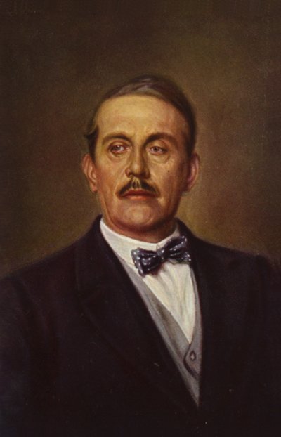 Portrait de Giacomo Puccini (lithographie couleur) - Italian School