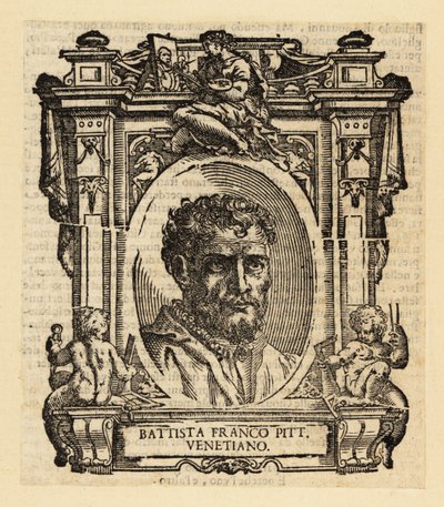 Portrait de Giovanni Battista Franco, peintre et graveur maniériste italien actif à Rome, Urbino et Venise au milieu du XVIe siècle - Italian School