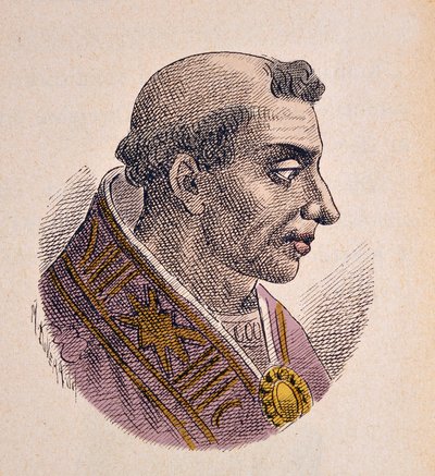 Portrait du pape Adrien II (867-872) - Italian School