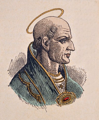 Portrait du Pape Simplice (468-483) - Italian School