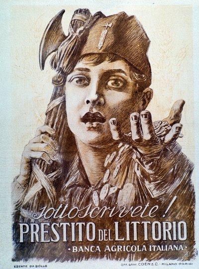 Affiche de propagande fasciste pour l