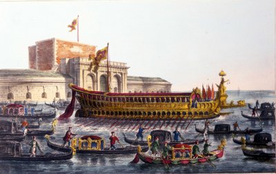 Représentation du Bucentaure. (Bucentoro) Le jour de l