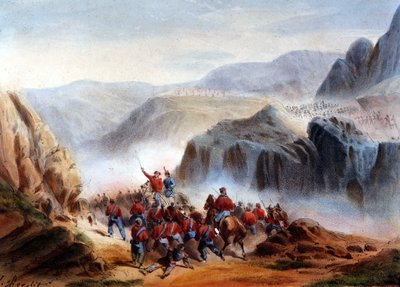 Risorgimento : la bataille de Calatafimi en Sicile entre les troupes de Giuseppe Garibaldi, les Mille et l