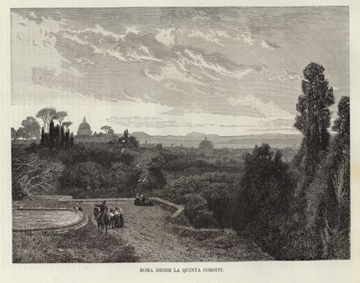Rome depuis le Cinquième Corsini - Italian School