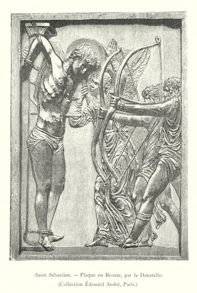 Saint Sébastien, Plaque en Bronze, Collection Edouard André, Paris - Italian School