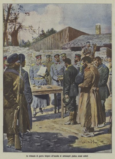 Soldats jugés par un tribunal militaire bulgare lors du siège d