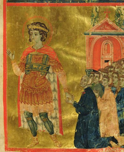Des frères priant Saint Théodore, d