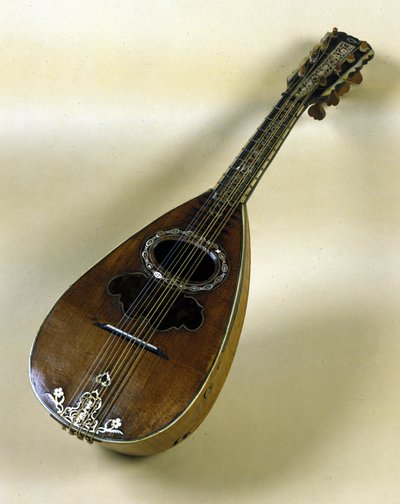 Nature morte de mandoline napolitaine inventée par Giuseppe Filano. Naples 1784 - Italian School