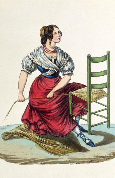 Fabricant de chaises en paille - Italian School