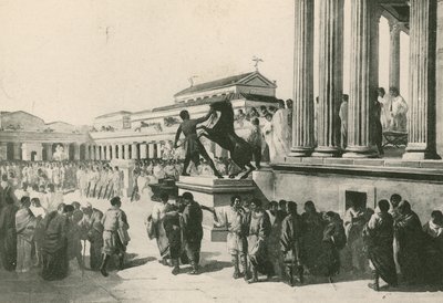Les élections dans le forum civil (gravure) - Italian School