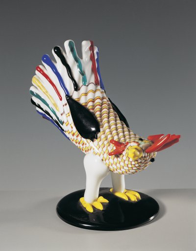 Vase en forme de coq, Murano, Venise, Vénétie, Italie - Italian School