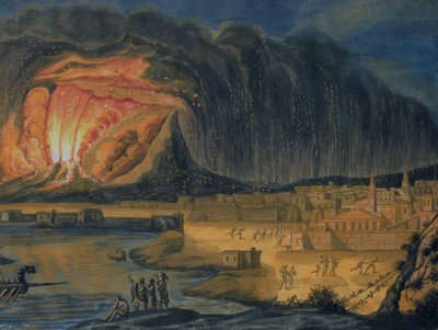 Éruption du Vésuve près de Naples, vers 1815 - Italian School