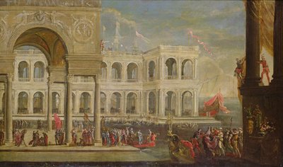 Vue du Palais et de la Reine Jeanne I de Naples - Italian School