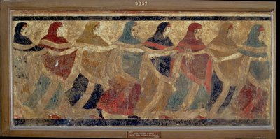 Femmes exécutant la danse en chaîne funéraire, de Ruvo, IVe siècle av. J.-C. - Italian School